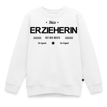 Beste Erzieherin - Kinder Premium Organic Sweatshirt - Weiß - Vorne - AI Model Kid Male (0cm)