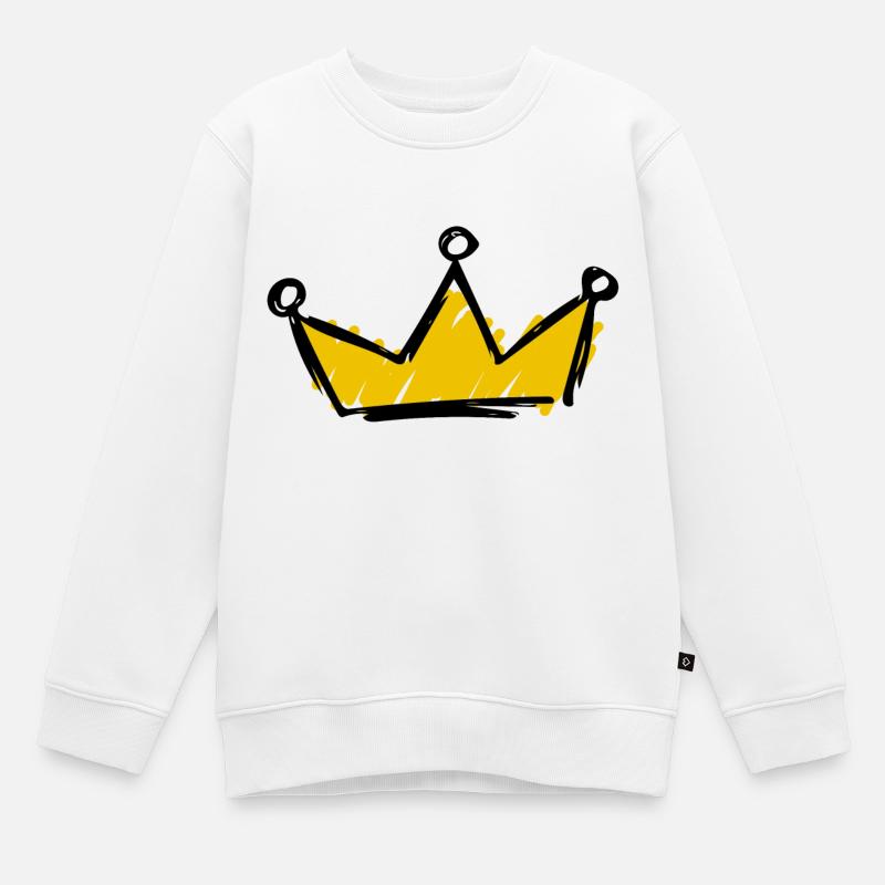Krone - Kinder Premium Organic Sweatshirt - Weiß