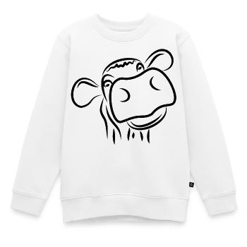 Kuh von den Bauern - Nutztiere - Kuh - Kinder Premium Organic Sweatshirt - Weiß - Vorne - AI Model Kid Male (0cm)