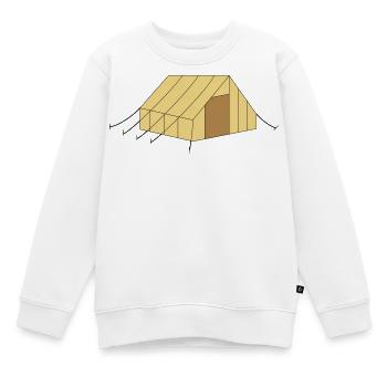 Zelt - Kinder Premium Organic Sweatshirt - Weiß - Vorne - AI Model Kid Male (0cm)