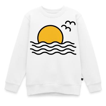 Sonnenuntergang - Kinder Premium Organic Sweatshirt - Weiß - Vorne - AI Model Kid Male (0cm)