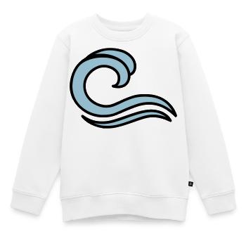 Wellen - Kinder Premium Organic Sweatshirt - Weiß - Vorne - AI Model Kid Male (0cm)