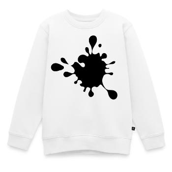 éclaboussure, éclaboussure de peinture, éclaboussure, blob # - Sweat Premium enfant bio - blanc - Devant - AI Model Kid Male (0cm)
