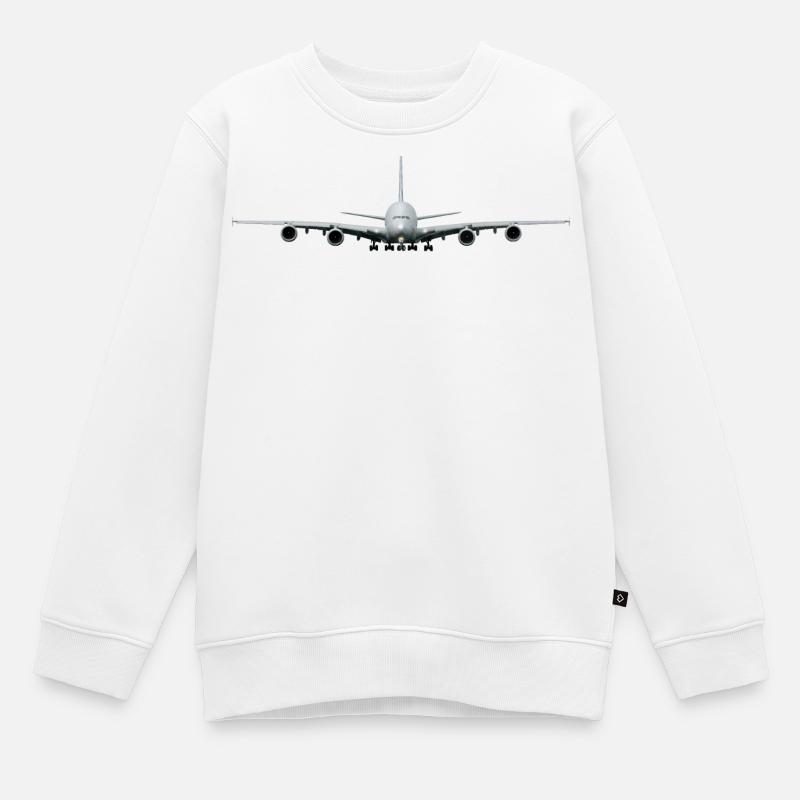 A-380 - Kinder Premium Organic Sweatshirt - Weiß