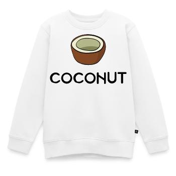 Kokosnuss - Kinder Premium Organic Sweatshirt - Weiß - Vorne - AI Model Kid Male (0cm)