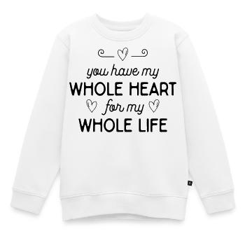 Déclaration d'amour romantique - Sweat Premium enfant bio - blanc - Devant - AI Model Kid Male (0cm)