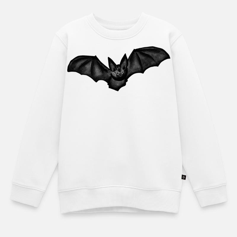 Fledermaus - Kinder Premium Organic Sweatshirt - Weiß