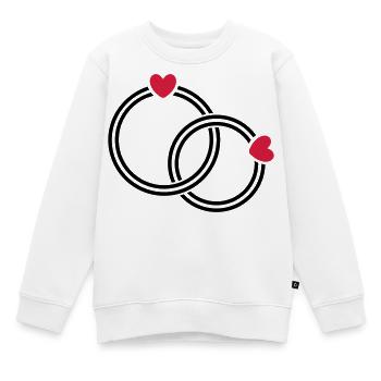 Les alliances - Sweat Premium enfant bio - blanc - Devant - AI Model Kid Male (0cm)