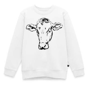 Vache Vaches - Sweat Premium enfant bio - blanc - Devant - AI Model Kid Male (0cm)