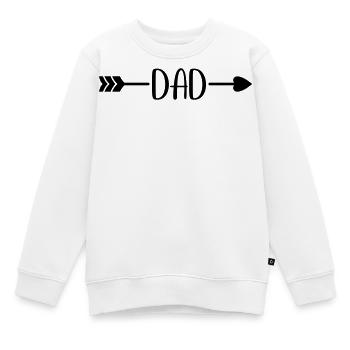 Dad - Kinder Premium Organic Sweatshirt - Weiß - Vorne - AI Model Kid Male (0cm)