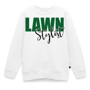 Rasen mähen - Kinder Premium Organic Sweatshirt - Weiß - Vorne - AI Model Kid Male (0cm)