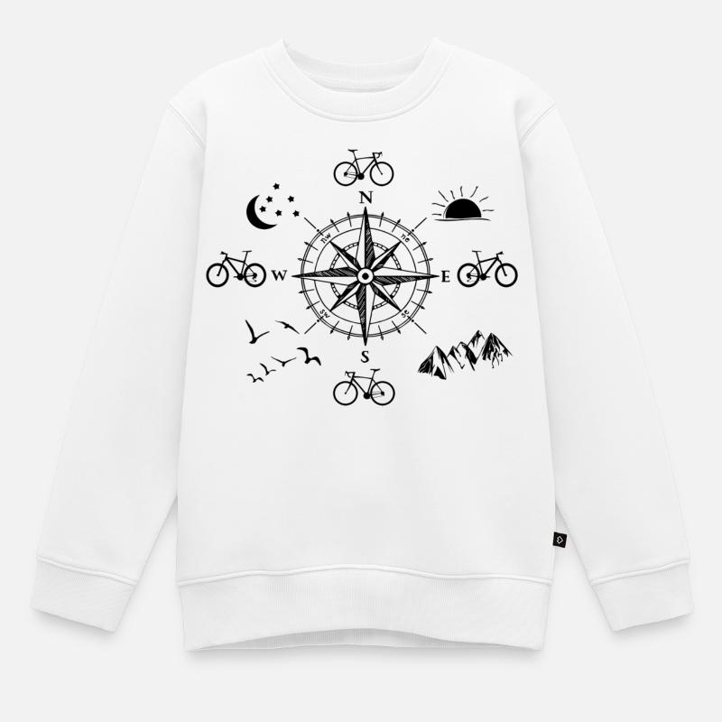 Fahrrad - Kinder Premium Organic Sweatshirt - Weiß