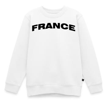 Frankreich - Kinder Premium Organic Sweatshirt - Weiß - Vorne - AI Model Kid Male (0cm)