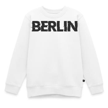 Lettrage Berlinois - Sweat Premium enfant bio - blanc - Devant - AI Model Kid Male (0cm)