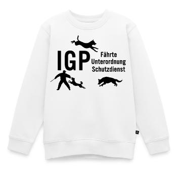IGP Hundesport - Black - Kinder Premium Organic Sweatshirt - Weiß - Vorne - AI Model Kid Male (0cm)