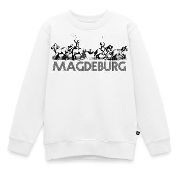 Magdeburg - Guericke Experiment - Kinder Premium Organic Sweatshirt - Weiß - Vorne - AI Model Kid Male (0cm)