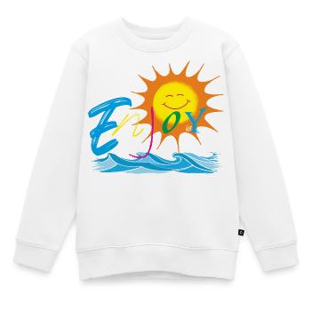 Genießen - Kinder Premium Organic Sweatshirt - Weiß - Vorne - AI Model Kid Male (0cm)