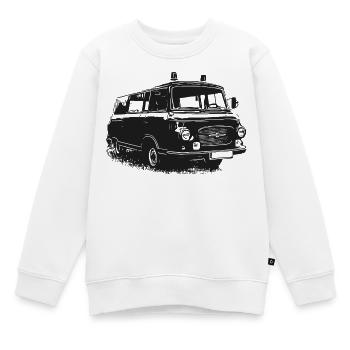 Barkas mit Blaulicht - Kinder Premium Organic Sweatshirt - Weiß - Vorne - AI Model Kid Male (0cm)