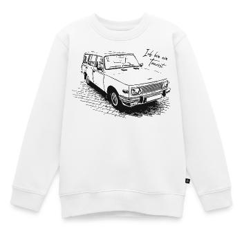 Ich bin ein Tourist | Wartburg - Kinder Premium Organic Sweatshirt - Weiß - Vorne - AI Model Kid Male (0cm)