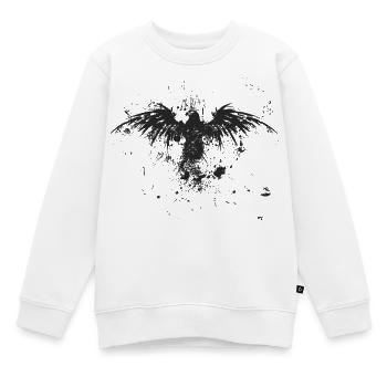 Adler Grunge Look - Kinder Premium Organic Sweatshirt - Weiß - Vorne - AI Model Kid Male (0cm)