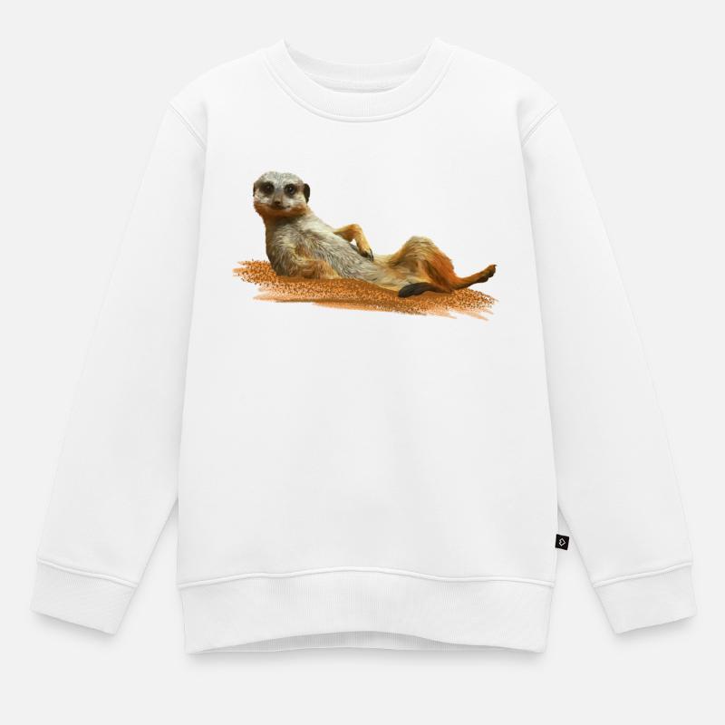 Erdmännchen - Kinder Premium Organic Sweatshirt - Weiß