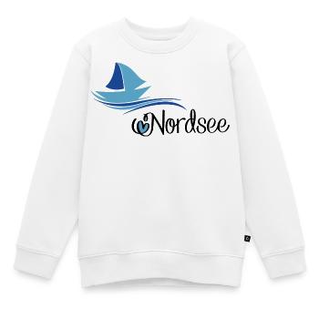 Conception de la mer du Nord avec voilier - Sweat Premium enfant bio - blanc - Devant - AI Model Kid Male (0cm)