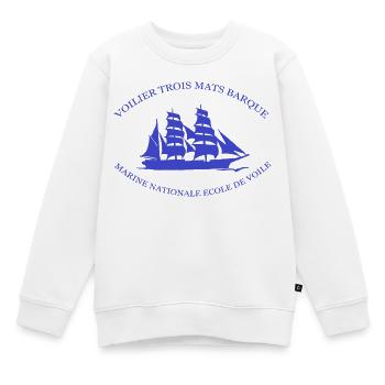 MARINE-SEGELSCHULE CREA L. RUNEMBERG - Kinder Premium Organic Sweatshirt - Weiß - Vorne - AI Model Kid Male (0cm)