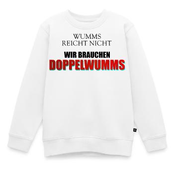 Wumms, Doppelwumms, Scholz, Politik, Sprüche - Kinder Premium Organic Sweatshirt - Weiß - Vorne - AI Model Kid Male (0cm)