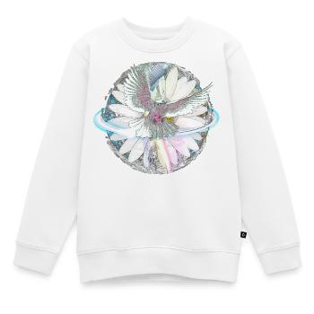Frieden Taube Welt Planet Blume Zeichnung - Kinder Premium Organic Sweatshirt - Weiß - Vorne - AI Model Kid Male (0cm)