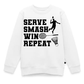 Servir Smash Win Repeat - Sweat Premium enfant bio - blanc - Devant - AI Model Kid Male (0cm)