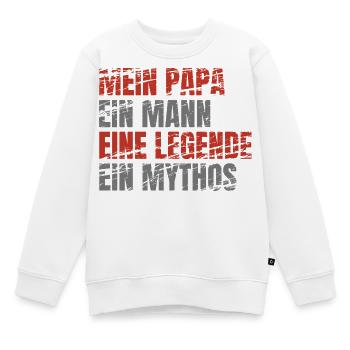 Papa Legende Mythos Grunge - Kinder Premium Organic Sweatshirt - Weiß - Vorne - AI Model Kid Male (0cm)