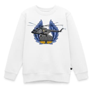 Mi-8 - Sweat Premium enfant bio - blanc - Devant - AI Model Kid Male (0cm)