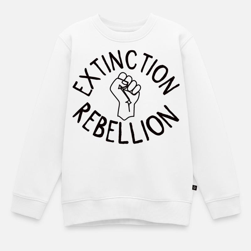Extinction Rebellion Faust - Kinder Premium Organic Sweatshirt - Weiß