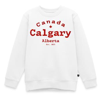 Vintage Calgary Kanada - Kinder Premium Organic Sweatshirt - Weiß - Vorne - AI Model Kid Male (0cm)