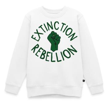 Extinction Rebellion Faust vert - Sweat Premium enfant bio - blanc - Devant - AI Model Kid Male (0cm)