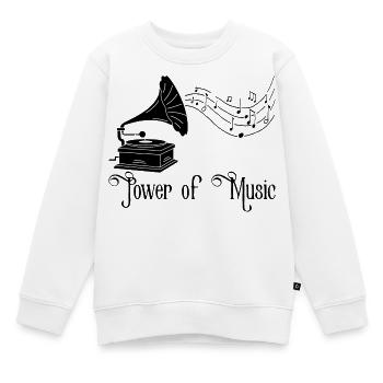 Vintage-Musik (schwarz) - Kinder Premium Organic Sweatshirt - Weiß - Vorne - AI Model Kid Male (0cm)