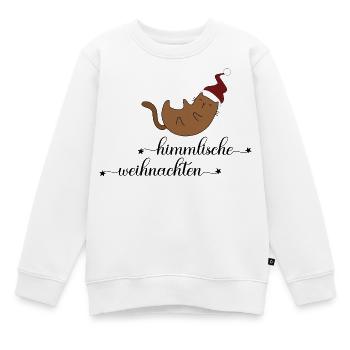 Geschenke zu Weihnachten für Katzenfreunde - Kinder Premium Organic Sweatshirt - Weiß - Vorne - AI Model Kid Male (0cm)