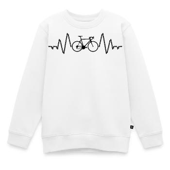 Radfahrer Herzlinie - Kinder Premium Organic Sweatshirt - Weiß - Vorne - AI Model Kid Male (0cm)