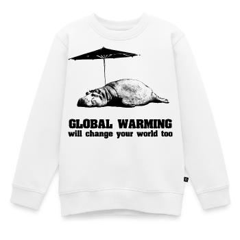 Réchauffement planétaire / Changement climatique / Réchauffement planétaire - Sweat Premium enfant bio - blanc - Devant - AI Model Kid Male (0cm)