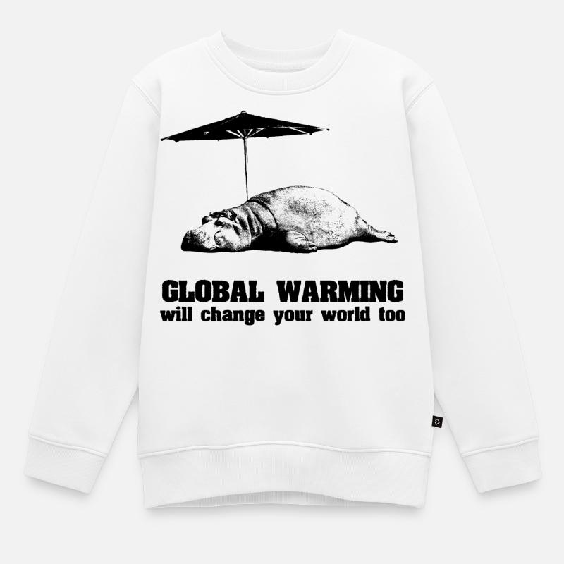 Global Warming / Climate Change / Global Warming - Kids Premium Organic Sweatshirt - white