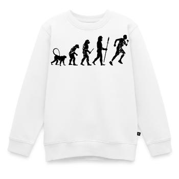 Développement d’un coureur - Sweat Premium enfant bio - blanc - Devant - AI Model Kid Male (0cm)