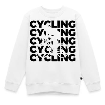 Lustiger Radfahrer - Kinder Premium Organic Sweatshirt - Weiß - Vorne - AI Model Kid Male (0cm)