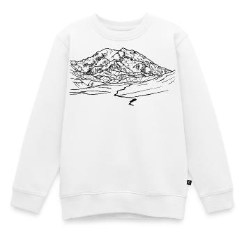 mount mckinley, Denali, Alaska, Berg, Gletscher - Kinder Premium Organic Sweatshirt - Weiß - Vorne - AI Model Kid Male (0cm)