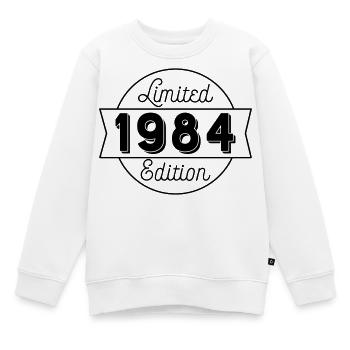 Geburtsjahr 1984 - Kinder Premium Organic Sweatshirt - Weiß - Vorne - AI Model Kid Male (0cm)