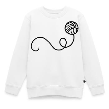 Boule de laine de dessin animé - Sweat Premium enfant bio - blanc - Devant - AI Model Kid Male (0cm)