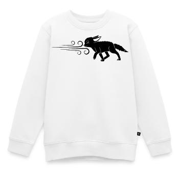 Der schwarze Fuchs und der Wind - Kinder Premium Organic Sweatshirt - Weiß - Vorne - AI Model Kid Male (0cm)