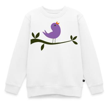 Vogel - Kinder Premium Organic Sweatshirt - Weiß - Vorne - AI Model Kid Male (0cm)