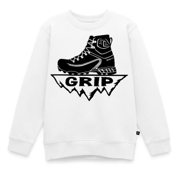 Wanderschuh [Schwarz] - Kinder Premium Organic Sweatshirt - Weiß - Vorne - AI Model Kid Male (0cm)