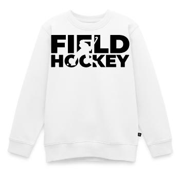 Feldhockey - Kinder Premium Organic Sweatshirt - Weiß - Vorne - AI Model Kid Male (0cm)
