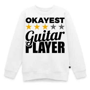 Okayest Guitar Player - Kinder Premium Organic Sweatshirt - Weiß - Vorne - AI Model Kid Male (0cm)